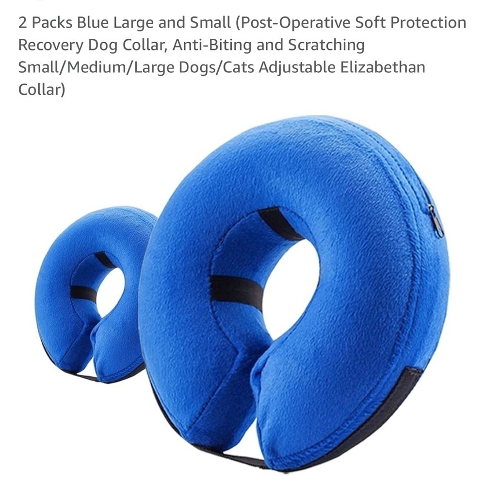 2 Packs Grey Large and Blue Small (Post-Operative Soft Protection Recovery Dog